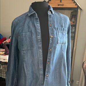 J. Jill Blue Denim Blouse